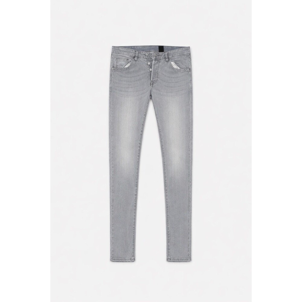 H&M Skinny Fit Jeans 33 Gray Stretch Denim Slim Tapered Modern Casual